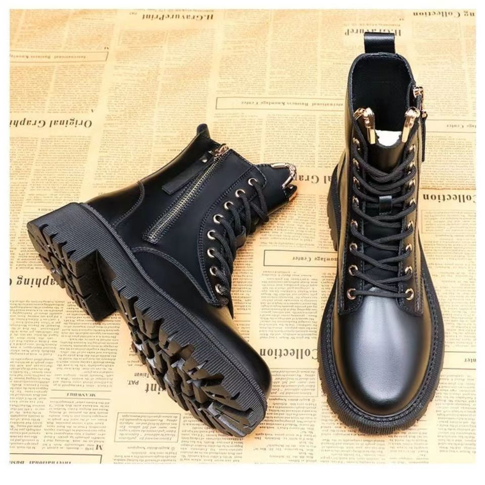 Women's Fleece-lined Spring And Autumn Boots