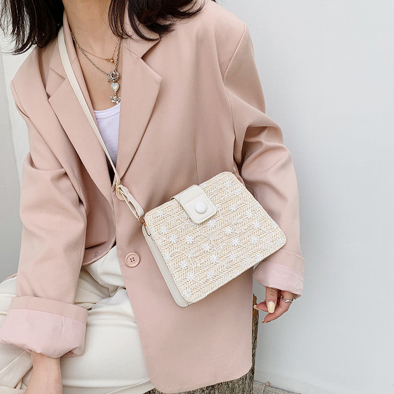 Casual Fashion Braided Shoulder Crossbody Bag