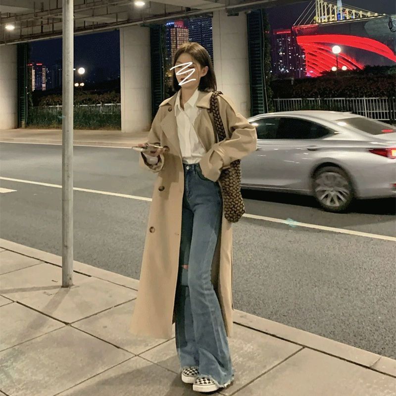 Korean-style Petite Mid-length Coat With British-style Sophistication And Premium Feel