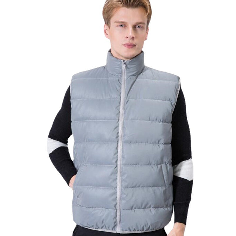 Efterår Vinter Refleksvest Herre Slim Frakke Frakke Plus Size Vest