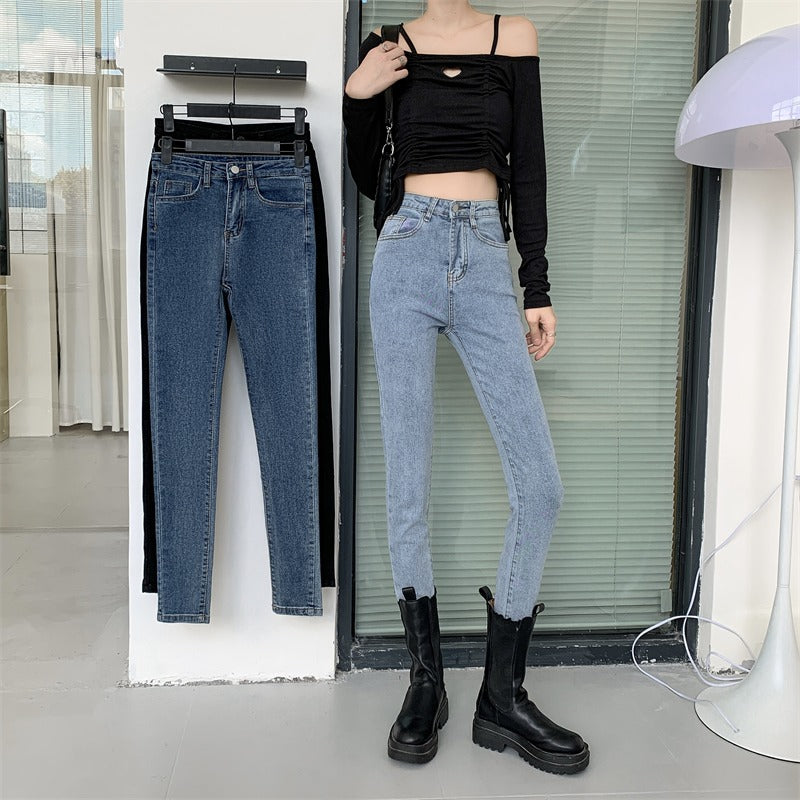 Dame Stretch Skinny Højtaljede Jeans