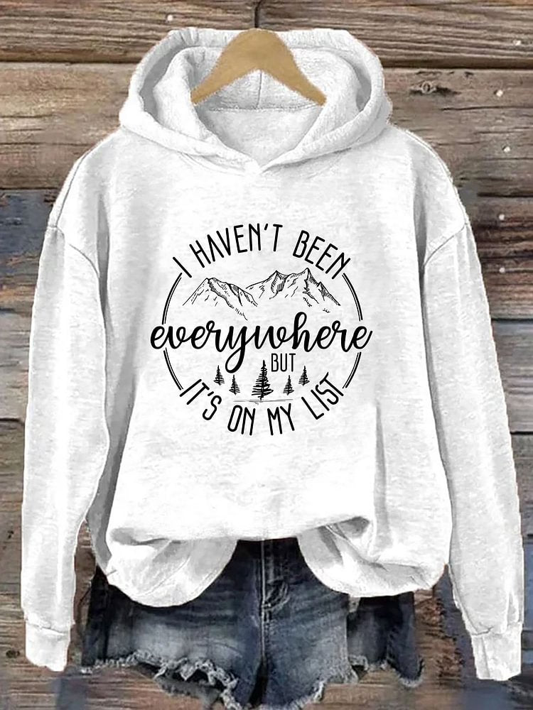 Hooded Coat Sweatshirt Printed Casual All-matching Women's Wear Top