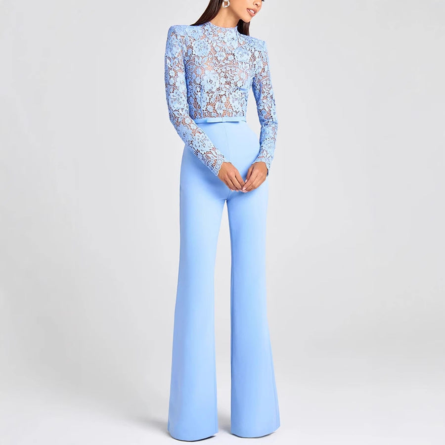 Jumpsuit til kvinder med lange kvaster og blonde