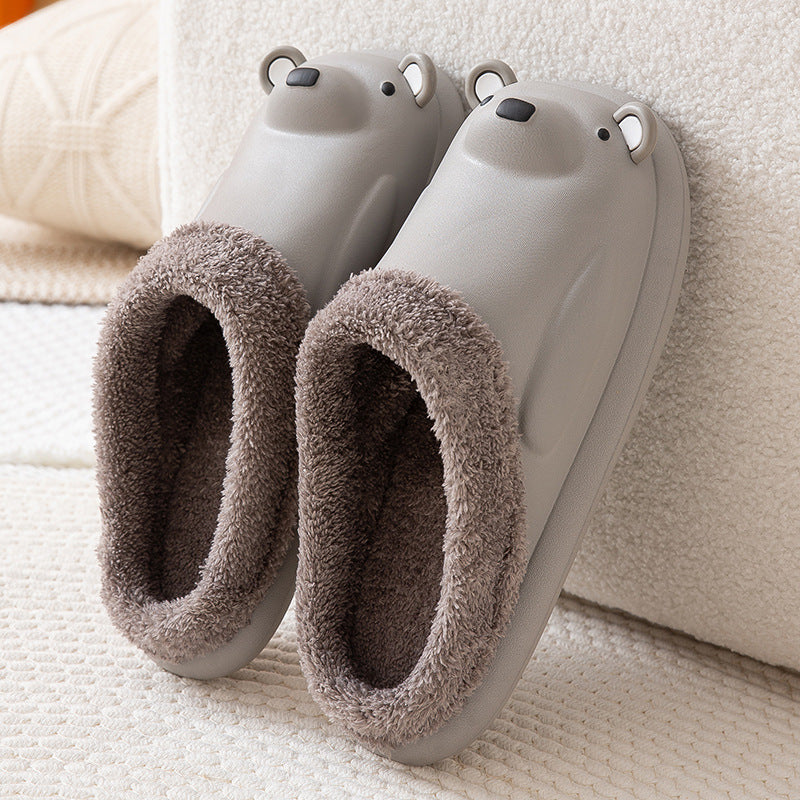 Waterproof Cotton Slippers Bag With Thick-soled Soft Cute Cartoon Home