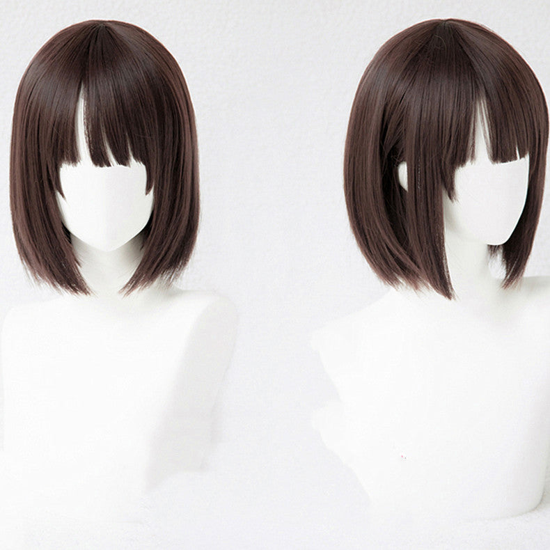 Herre- og dame-mode minimalistisk cosplay parykhovedbeklædning