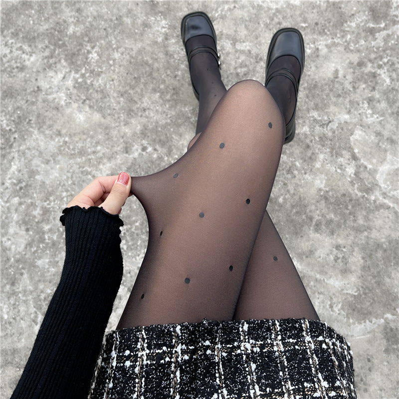 High Waist Thin Bowknot Love Base Socks