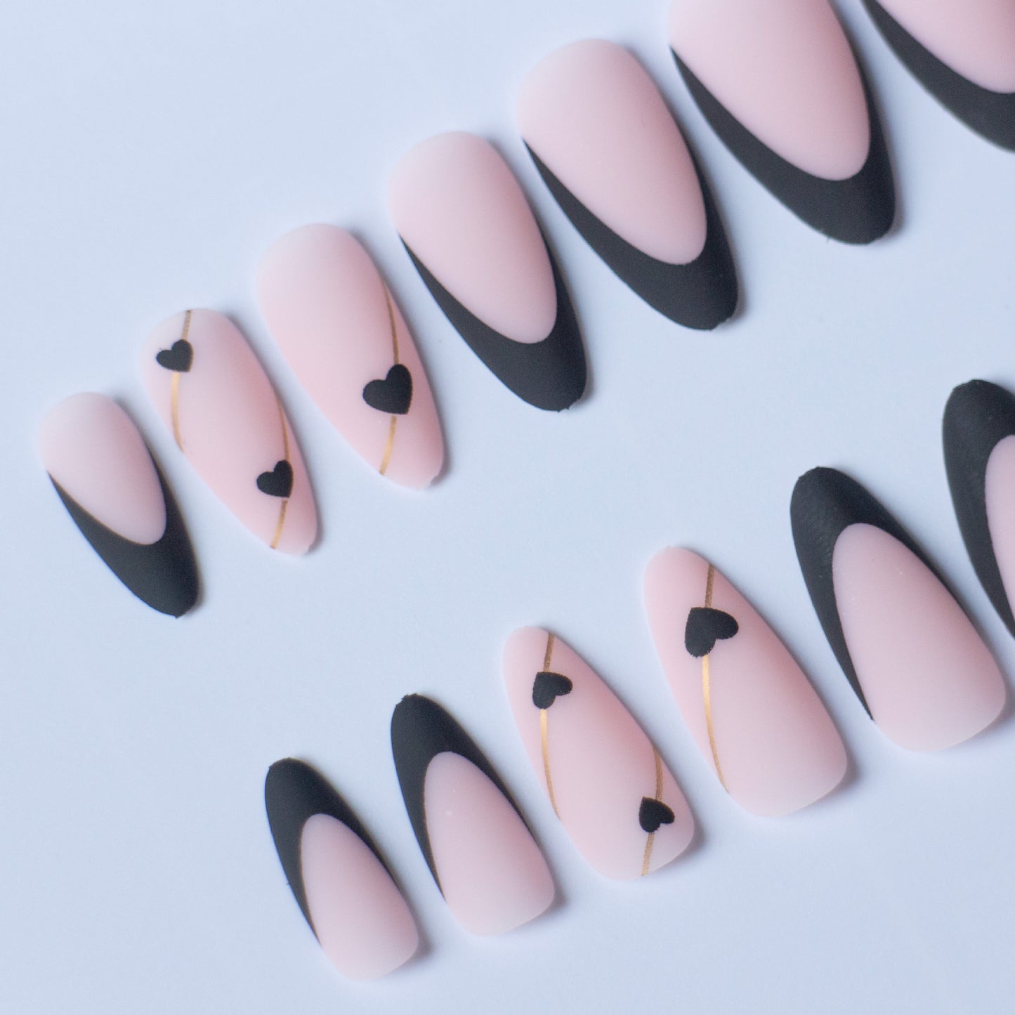X-0215 Wear Nail European And American Almond-shaped French Frosted