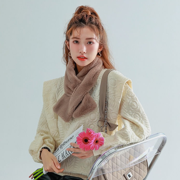 Versatile Cartoon Solid-Color Scarf For Women