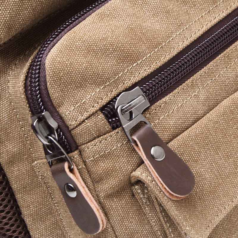 Ba Bao fashion trends, personalized retro canvas bag, travel backpack, backpack, outdoor students, men's water bag