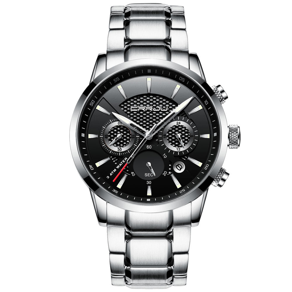 Steel belt men's sports watch