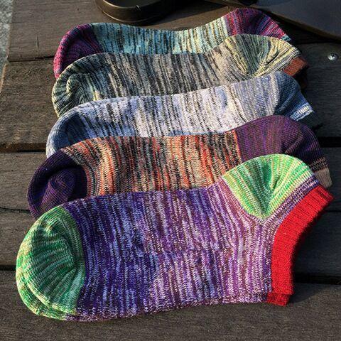 Solid color low socks