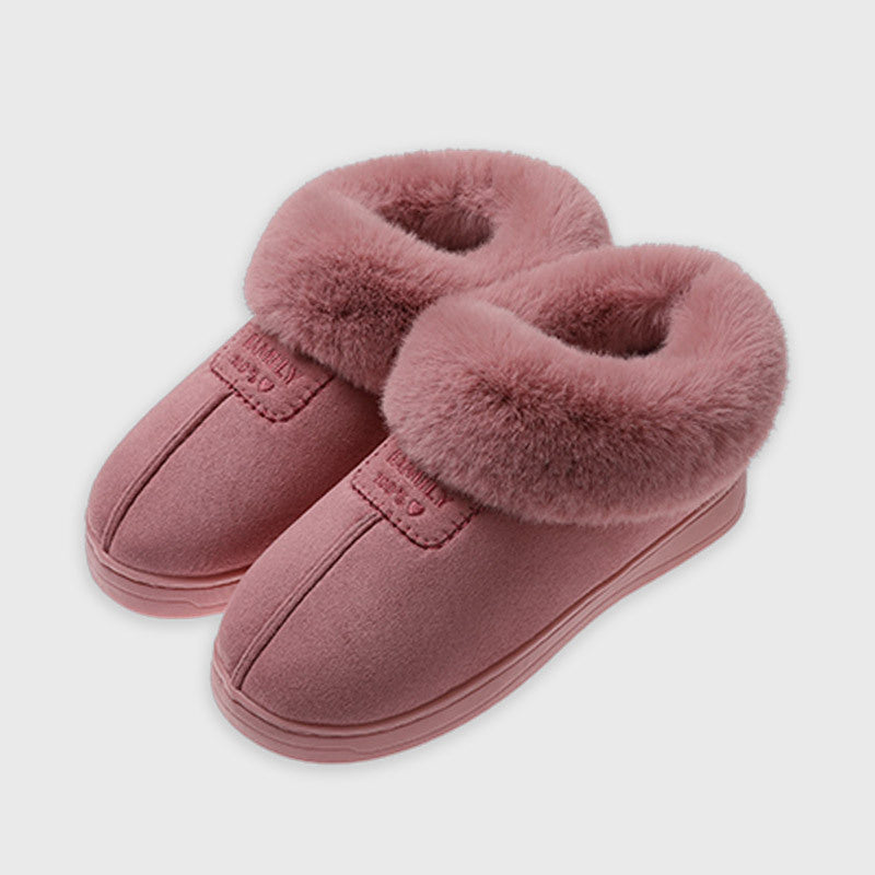 Plush bag with cotton slippers