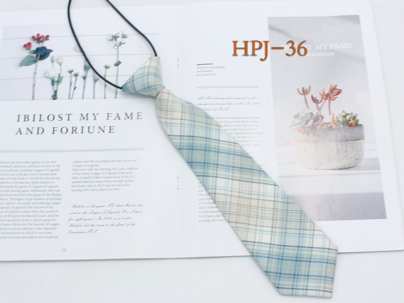 Japanese College Jk Plaid Tie Free Style