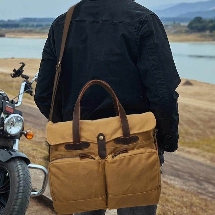 Bærbar Aktenmappe Mænds Skuldertaske Crossbody Udendørs Rejse