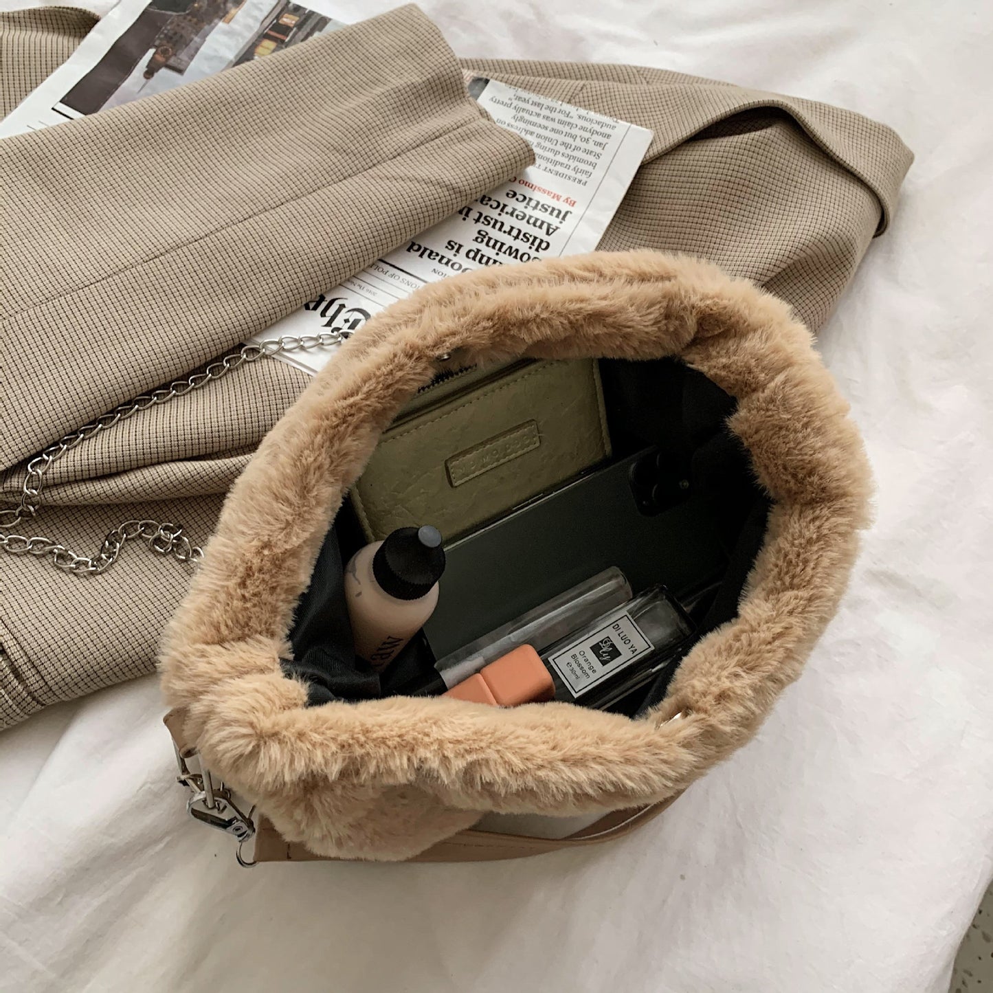 Plush bag Korean leisure simplicity