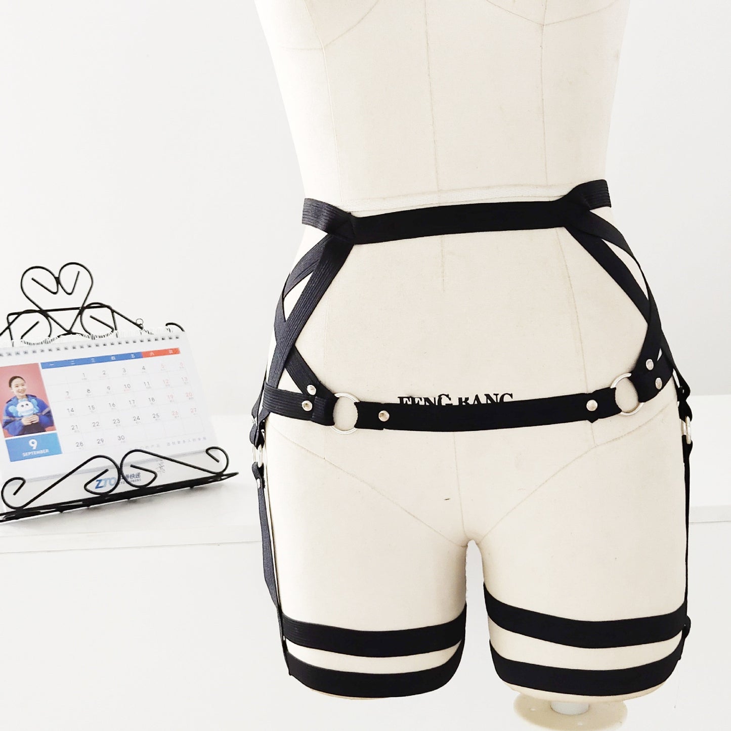 Harajuku style pentagram Gothic garter leg
