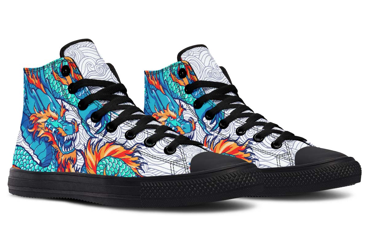 Printed Couple High-top Canvas Shoes