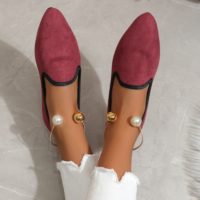 Flat Round Toe Pumps Women's Lazy Fashion All-matching