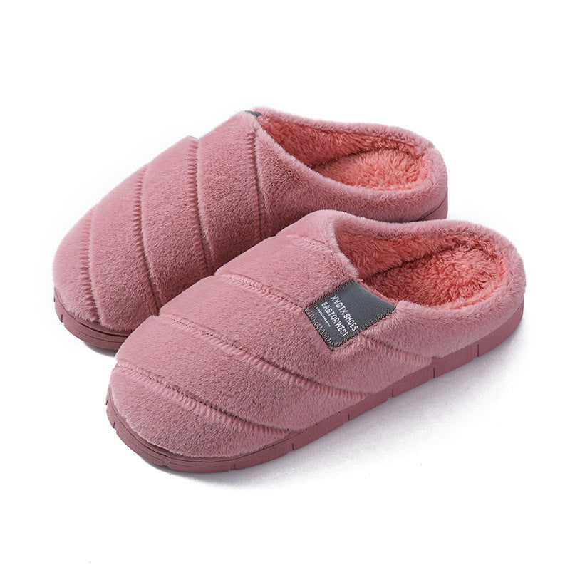 Cute non-slip thick-soled warm home cotton slippers