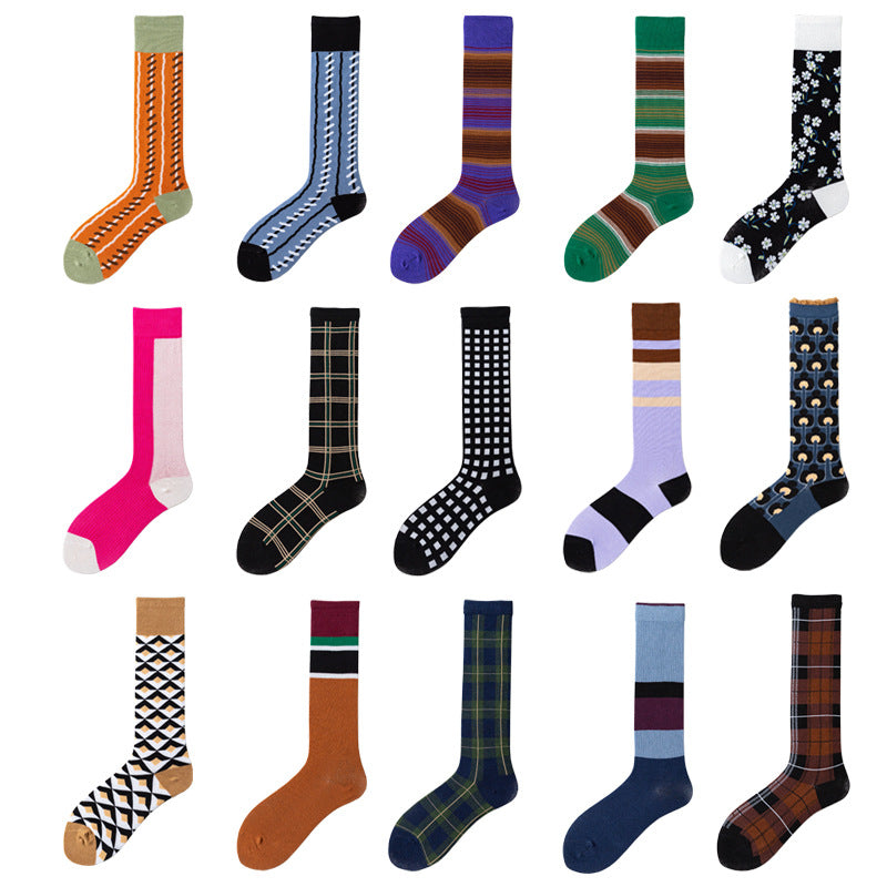 Women's High Tube Calf And Knee Pile Stockings Cotton Socks