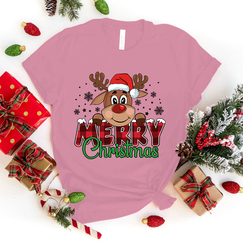 Sød Glædelig Jul trykt T-shirt