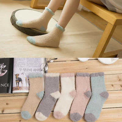 Half fleece home socks