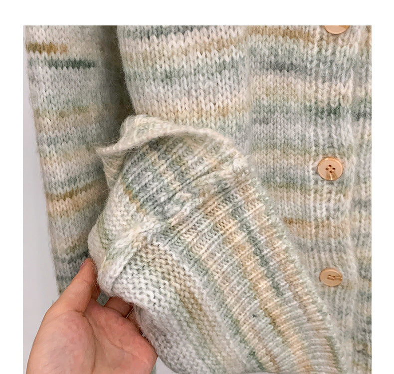 Lazy Wool Knit Cardigan Women's Jacket