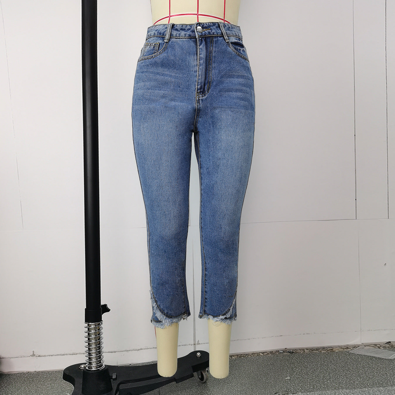 Women's Fashion Irregular Denim Skinny Pants