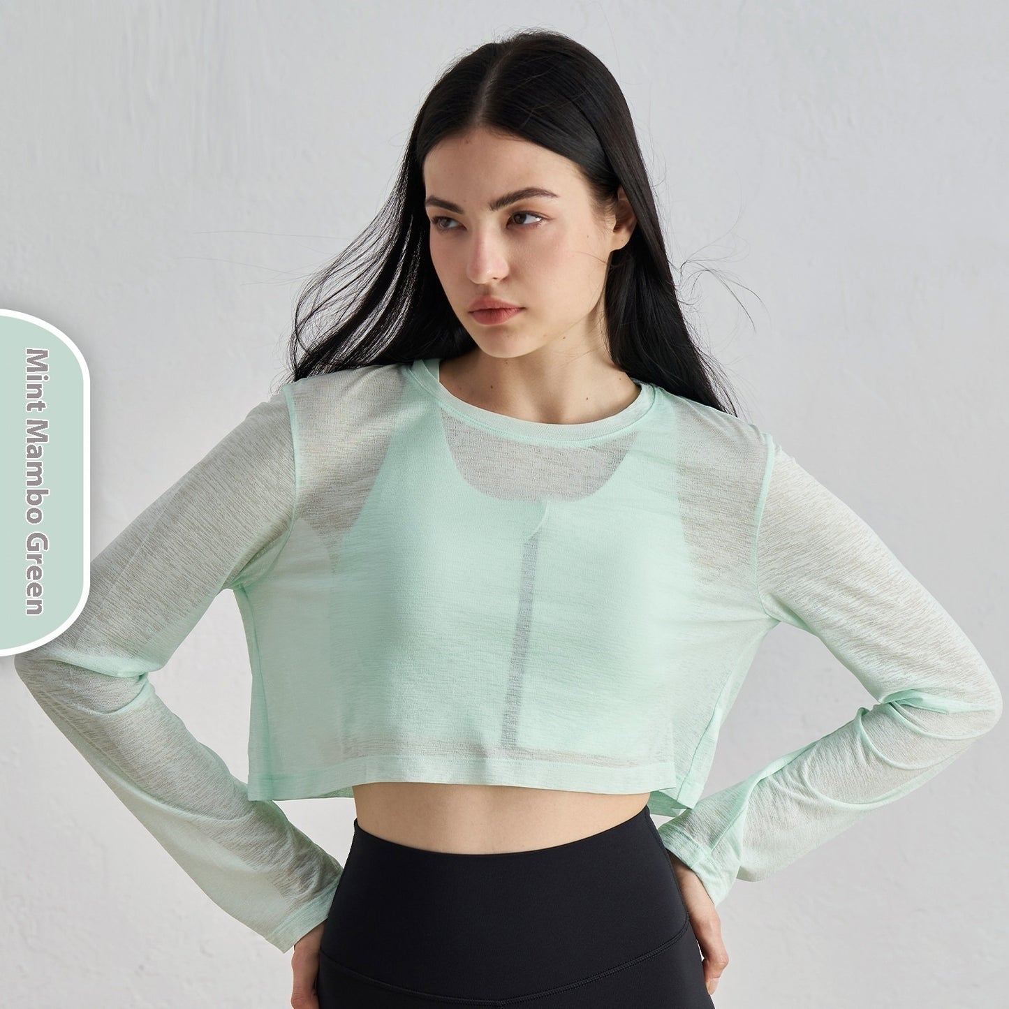 Bundle Garn Forår Og Sommer Løs Midriff Outfit Sport Langærmet Overtøj