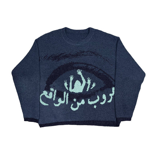 Men's Personal Leisure Round Neck Printed Sweater