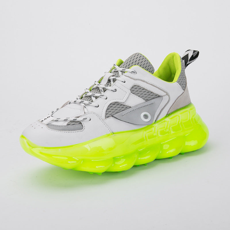 Fall New Daddy Shoes Men Ins European And American Style Fluorescent