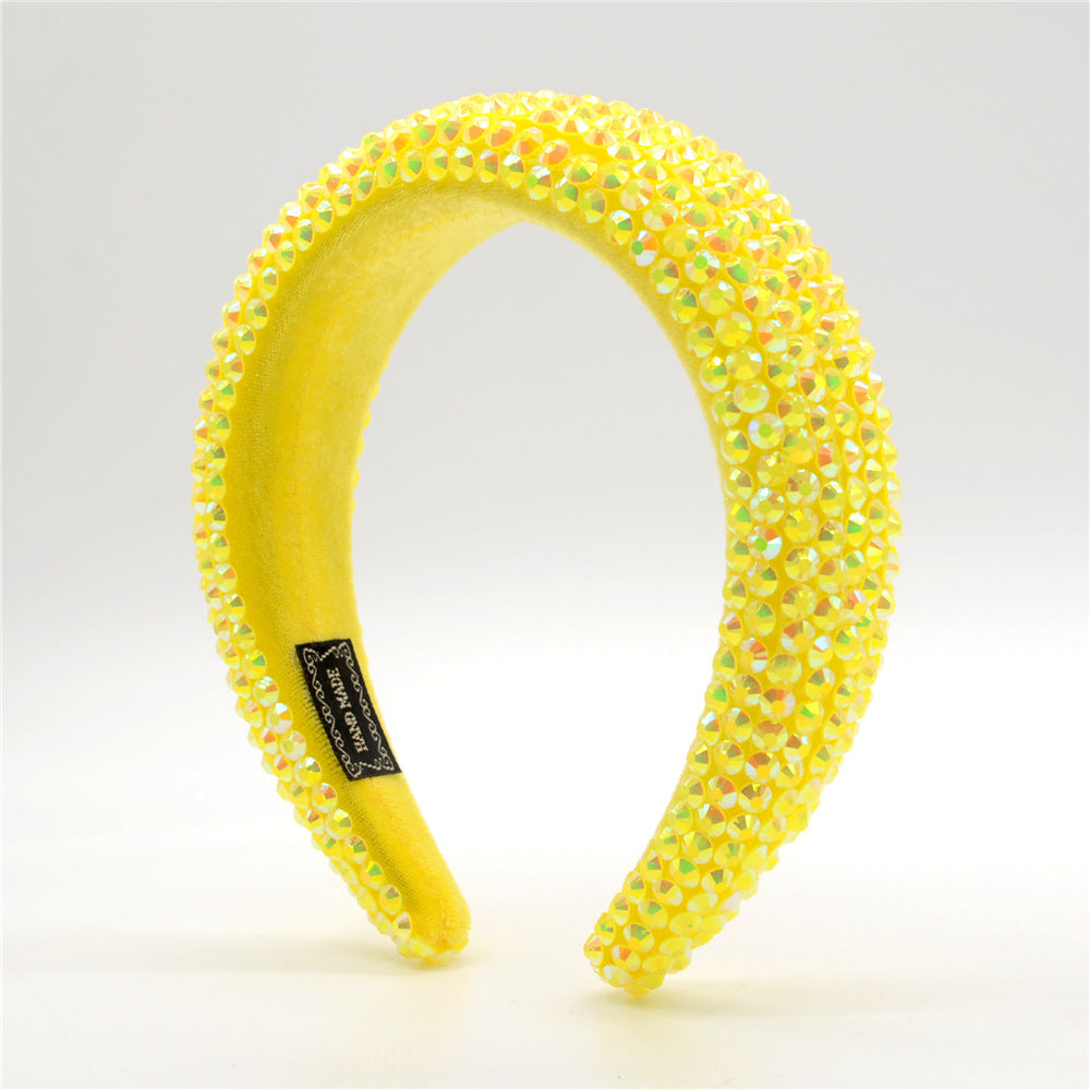 Baroque Hairband Wide Edge Diamond Hairband