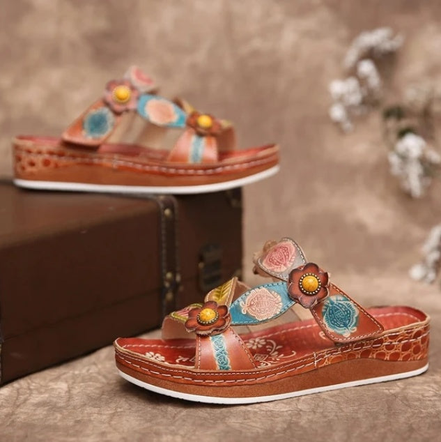 Flat Sandals Velcro Female Slippers