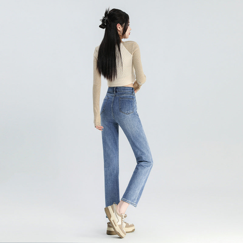 Cropped Straight Jeans For Women