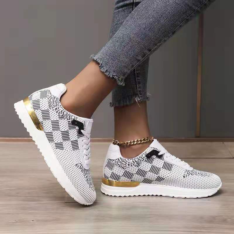 Large Size Platform Shoes With Round Toe Casual Mesh