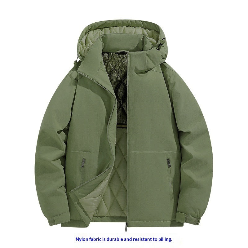 Men's Plus-Size Casual Thermal Cotton Padded Jacket For Winter