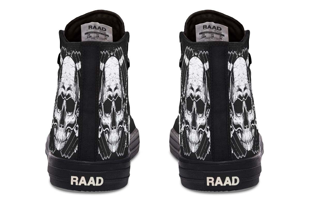 Men's And Women's Fashion Color Printing High-top Canvas Shoes