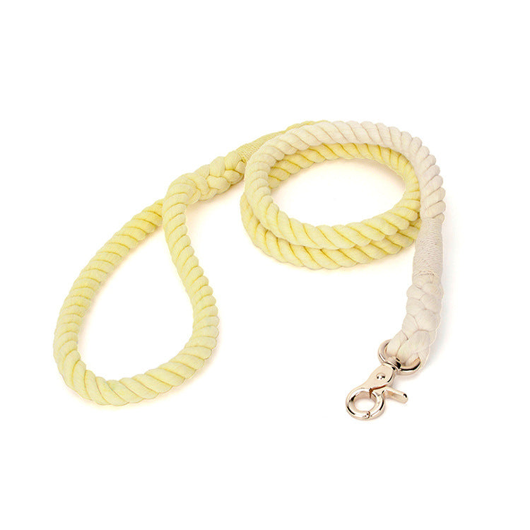 Gradient color hand-dyed woven cotton rope
