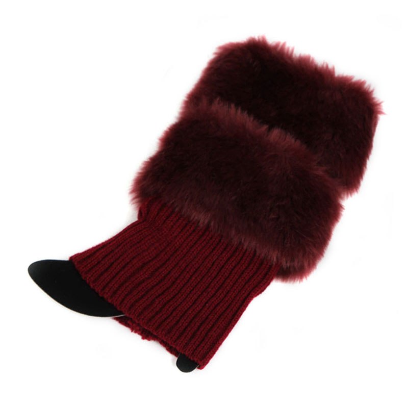 Boots, warm socks, Christmas fur, short wool shoes