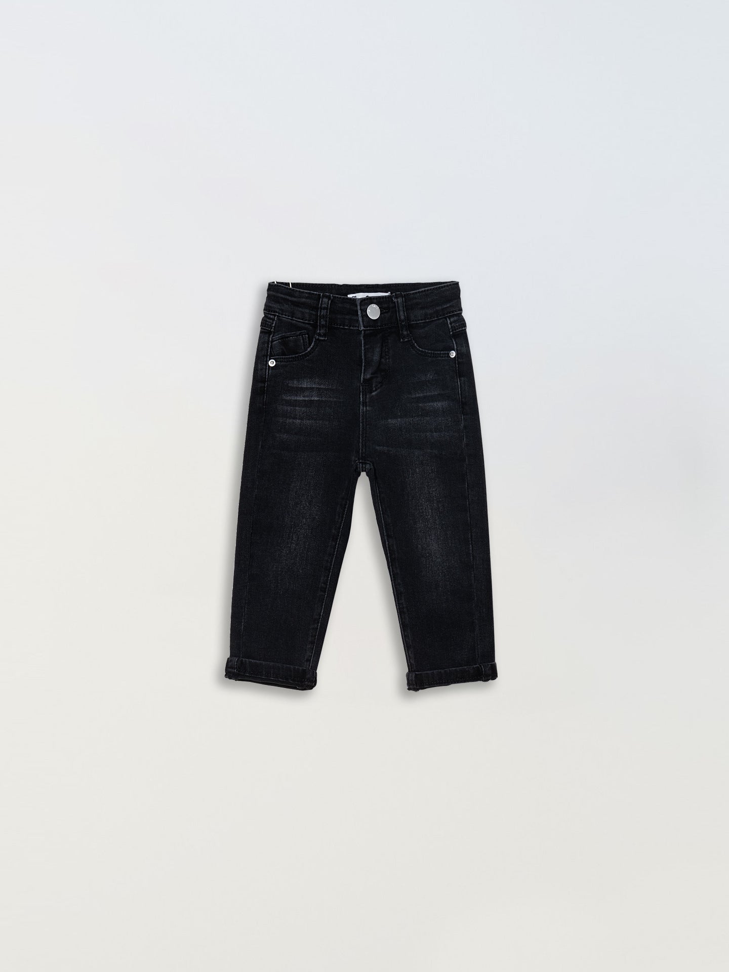 Basic-Style Girls Denim Stretch Trousers