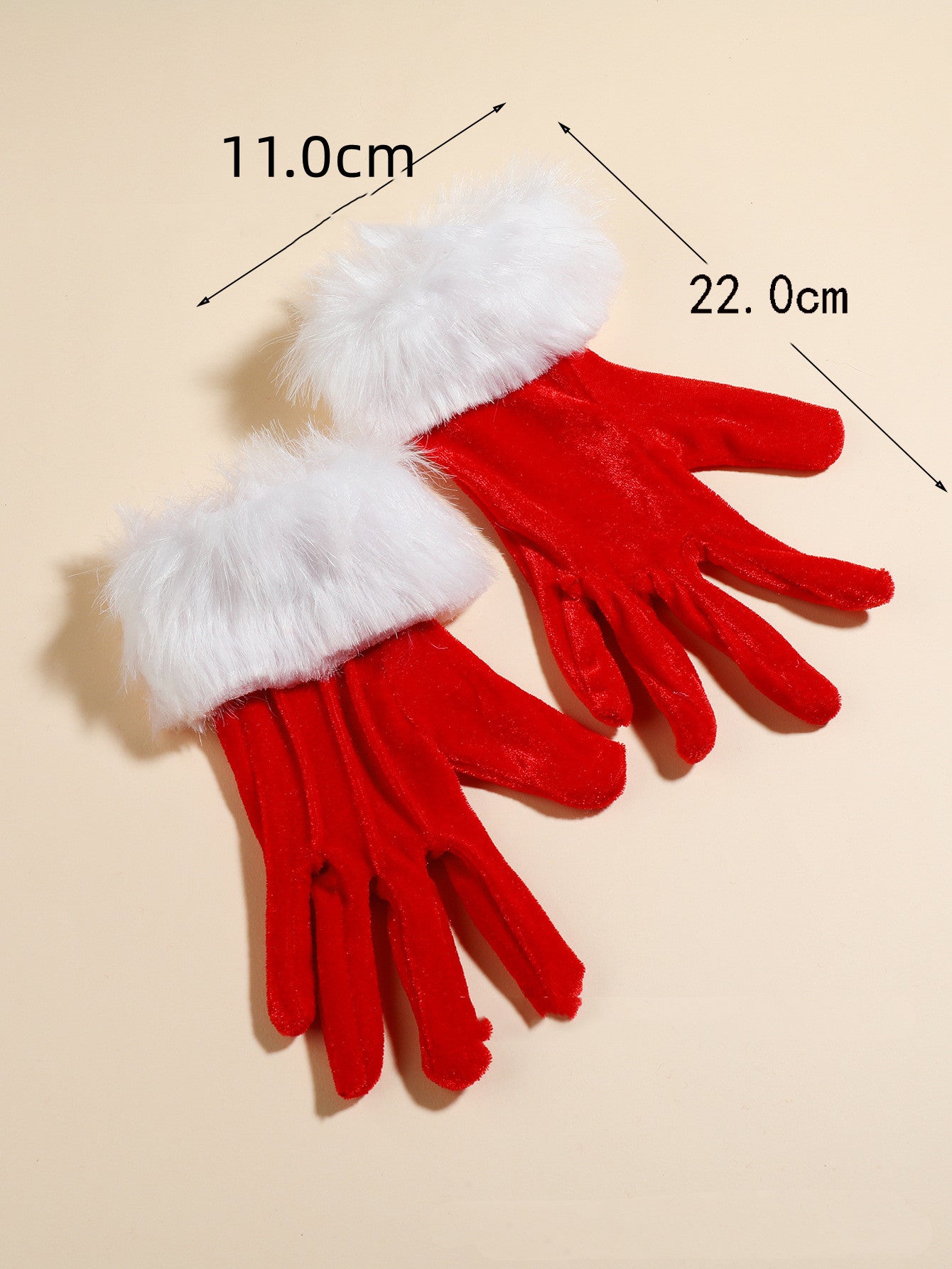 Short Gold Velvet Gloves For Party Decoration