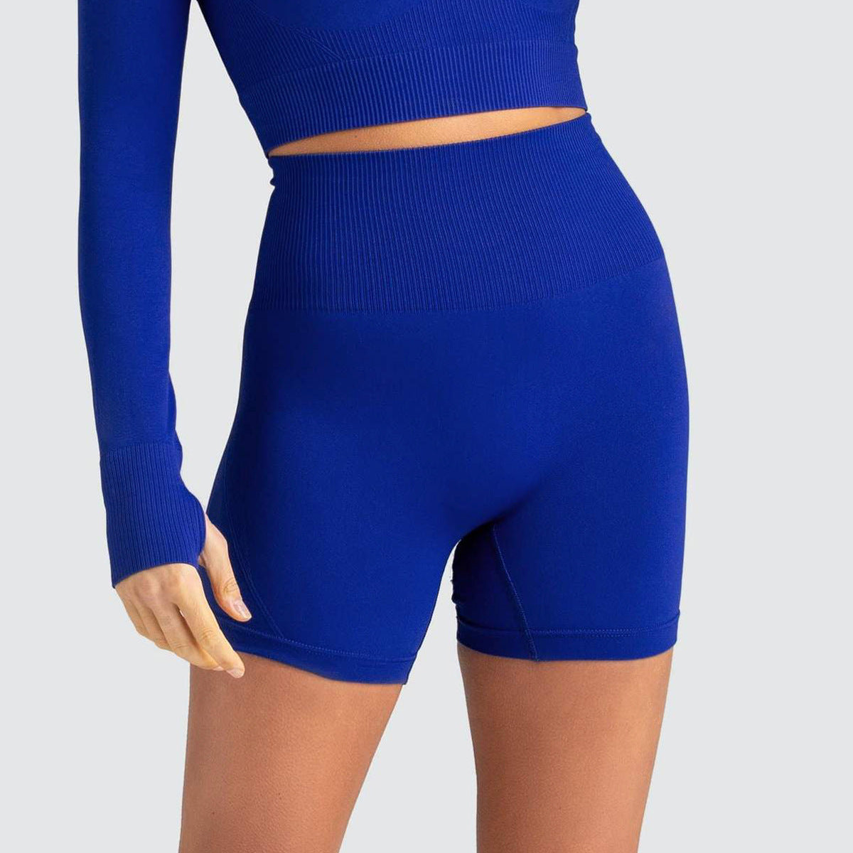 Seamless Sports Solid Color Tight Shorts