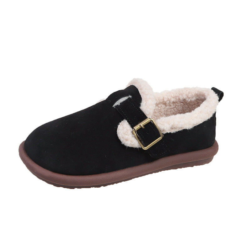 Korean Version Plush Cotton Shoes Women's Retro