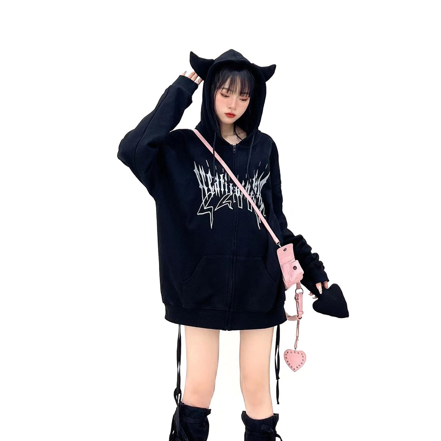 American Spice Girl Top Loose Printing Sweater