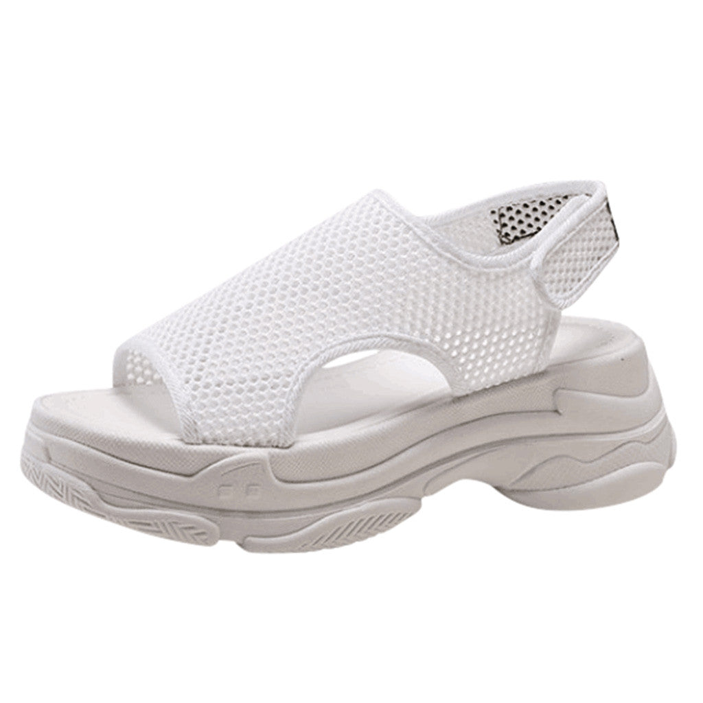 Hollow student fish mouth shoes
