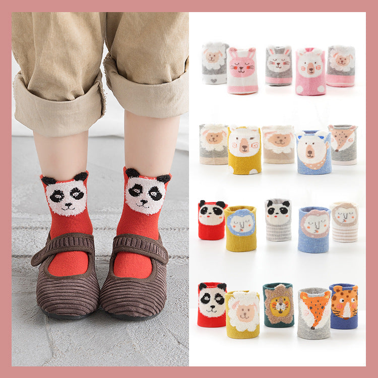 Children's Boxed Cartoon Tube Socks Boys And Girls Baby Cotton Socks