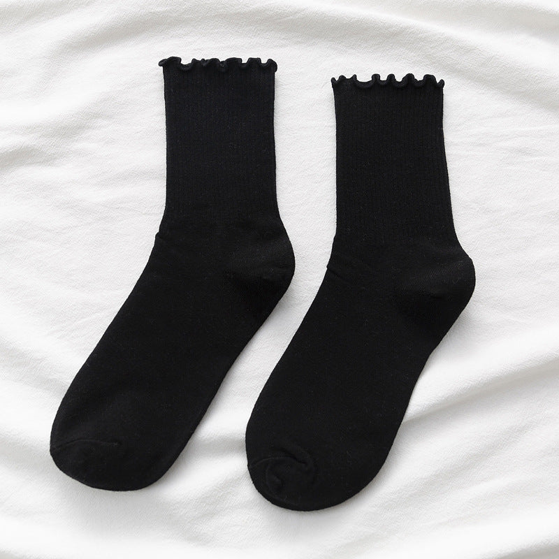 Summer Wooden Ear Mid-calf Length Loose Socks