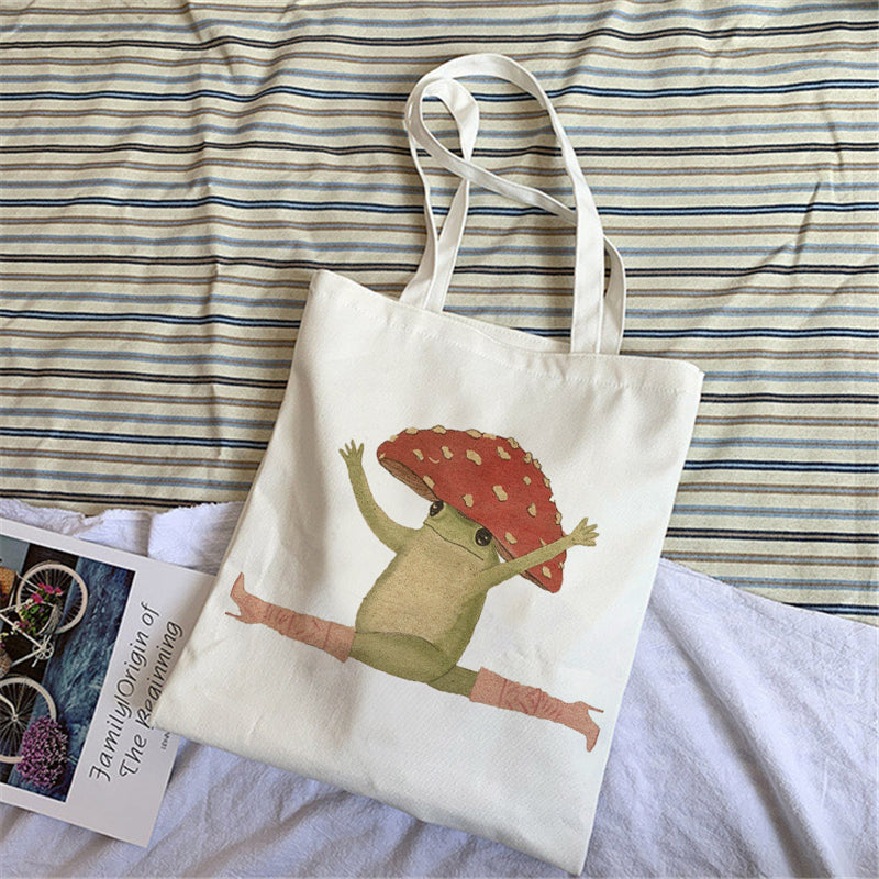 Printed Student Hand-held Shoulder Canvas Bag