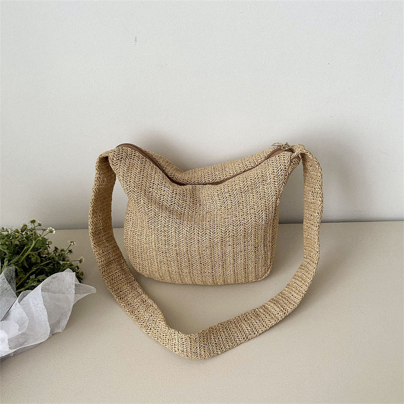 Women's Fashion Straw Large-capacity Woven Crossbody Bag
