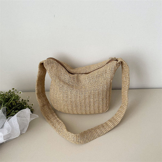 Women's Fashion Straw Large-capacity Woven Crossbody Bag